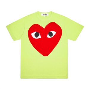 Heart Comme Des Garcons Red Text Tshirt