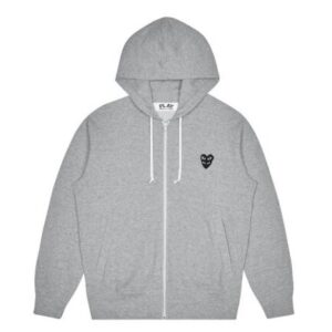 Play Comme des Garçons Double Eye Black Heart Hooded Sweatshirt